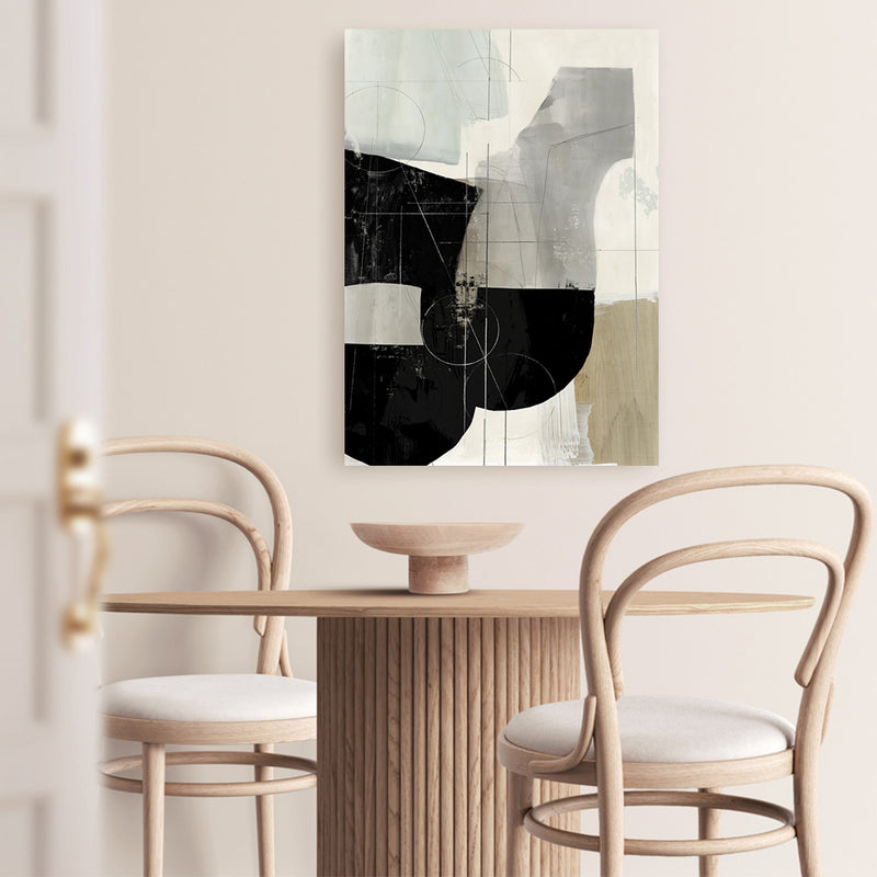 Shop Jet Black I Canvas Art Print-Abstract, Black, PC, Portrait, Rectangle, View All-framed wall decor artwork