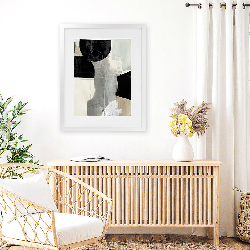 Shop Jet Black II Art Print-Abstract, Black, Grey, PC, Portrait, Rectangle, View All-framed painted poster wall decor artwork