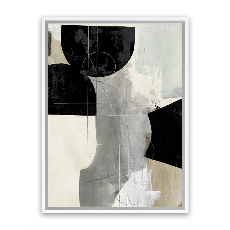 Shop Jet Black II Canvas Art Print-Abstract, Black, Grey, PC, Portrait, Rectangle, View All-framed wall decor artwork