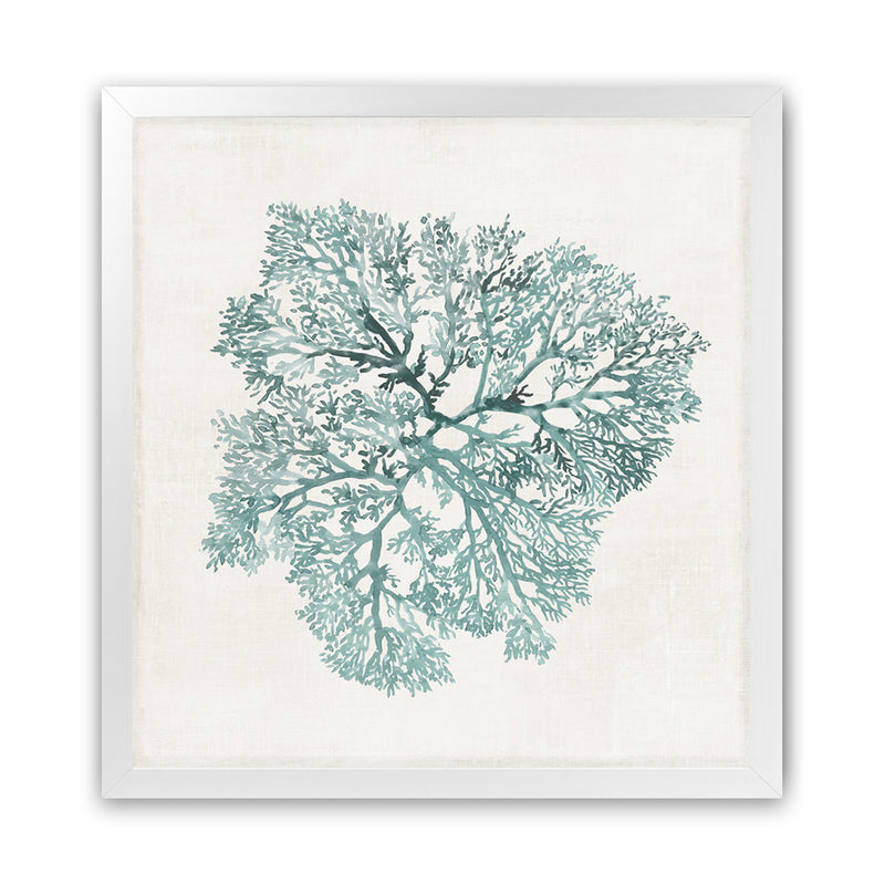 Shop Teal Coral I (Square) Art Print-Abstract, Green, PC, Square, View All-framed painted poster wall decor artwork