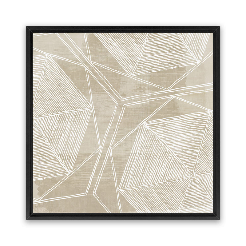 Shop Woven Linen I (Square) Canvas Art Print-Abstract, Neutrals, PC, Square, View All-framed wall decor artwork