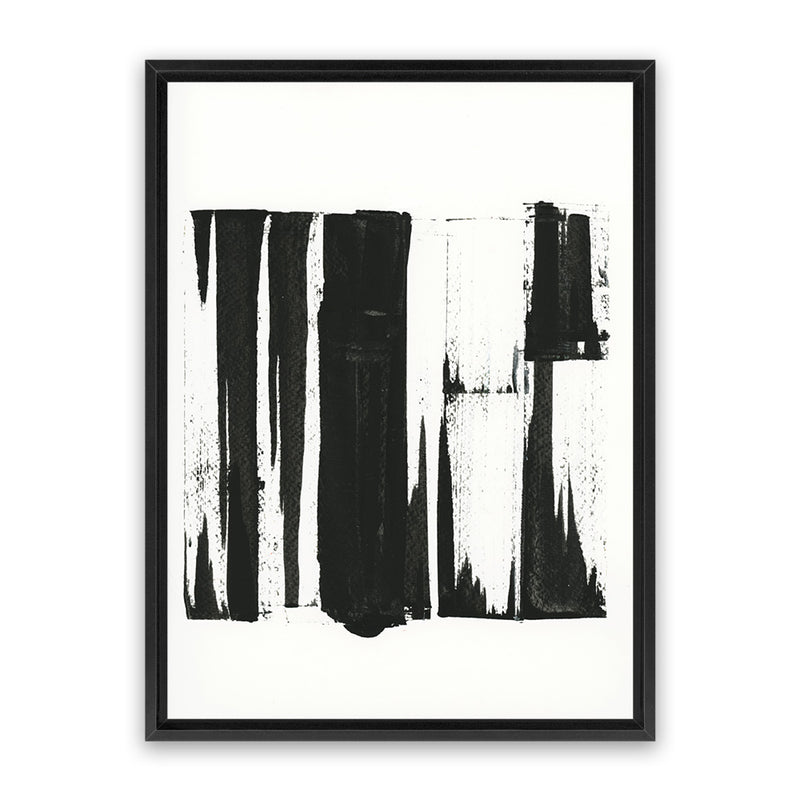 Shop Black Bars I Canvas Art Print-Abstract, Black, PC, Portrait, Rectangle, View All-framed wall decor artwork