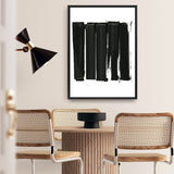 Shop Black Bars II Canvas Art Print-Abstract, Black, PC, Portrait, Rectangle, View All-framed wall decor artwork