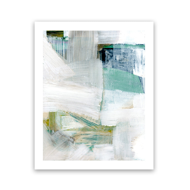 Shop White Blues I Art Print-Abstract, Blue, Green, PC, Portrait, Rectangle, View All-framed painted poster wall decor artwork