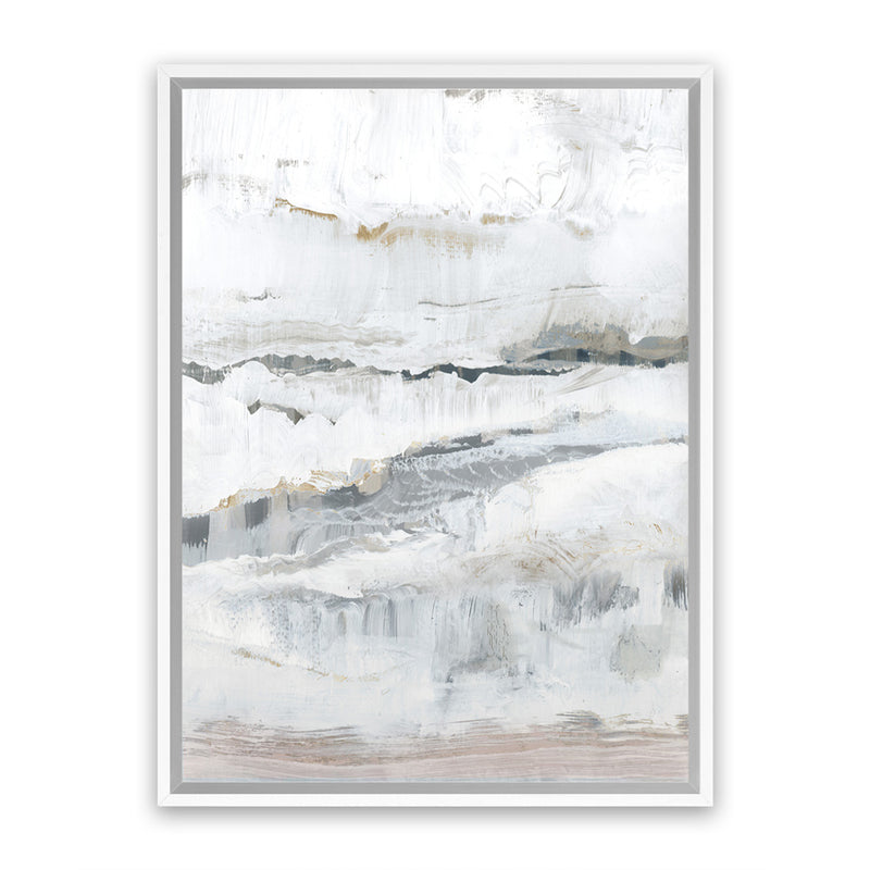 Shop Melting Ice I Canvas Art Print-Abstract, Neutrals, PC, Portrait, Rectangle, View All-framed wall decor artwork