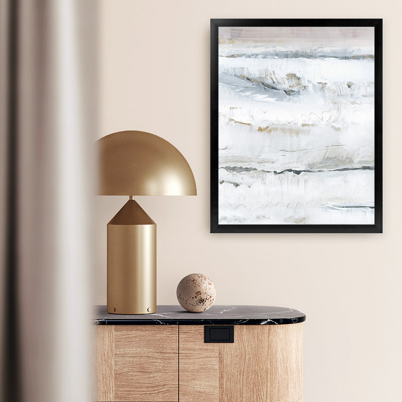 Shop Melting Ice II Art Print-Abstract, Neutrals, PC, Portrait, Rectangle, View All-framed painted poster wall decor artwork