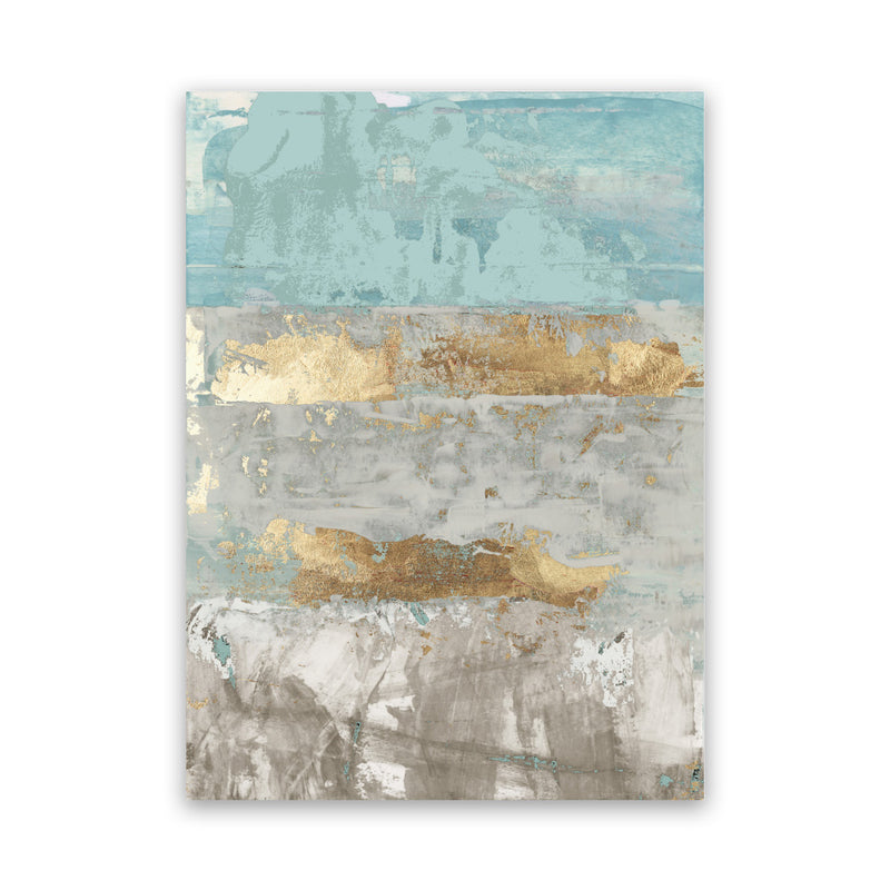 Shop Blue Gold I Canvas Art Print-Abstract, Blue, Grey, PC, Portrait, Rectangle, View All-framed wall decor artwork