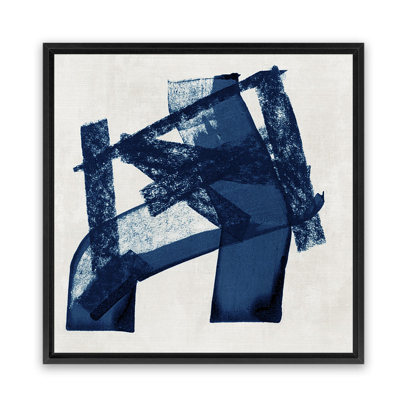 Shop Navy Paths I (Square) Canvas Art Print-Abstract, Blue, PC, Square, View All-framed wall decor artwork