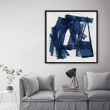 Shop Navy Paths II (Square) Canvas Art Print-Abstract, Blue, PC, Square, View All-framed wall decor artwork