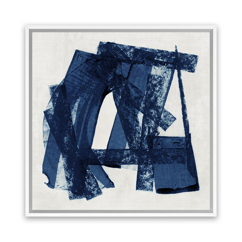 Shop Navy Paths II (Square) Canvas Art Print-Abstract, Blue, PC, Square, View All-framed wall decor artwork