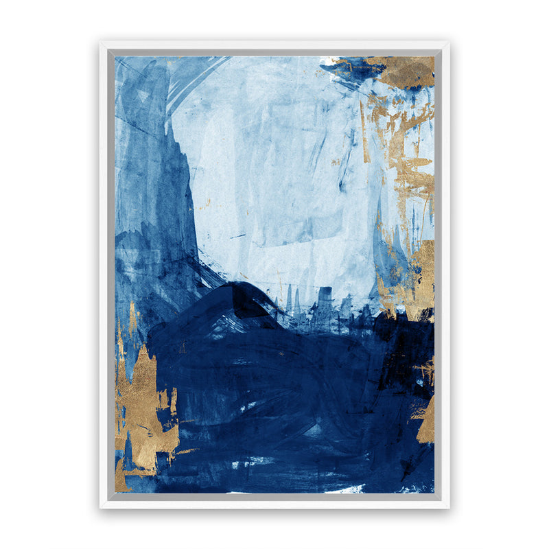 Shop Blackend I Canvas Art Print-Abstract, Blue, PC, Portrait, Rectangle, View All-framed wall decor artwork