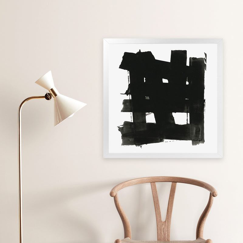 Shop Stacking Together I (Square) Art Print-Abstract, Black, PC, Square, View All-framed painted poster wall decor artwork