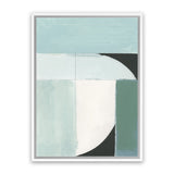 Shop Curved Stream III Canvas Art Print-Abstract, Green, PC, Portrait, Rectangle, View All-framed wall decor artwork