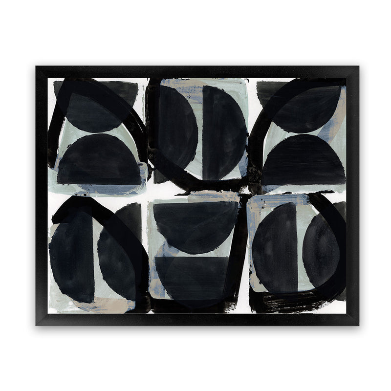 Shop Dancing Block Art Print-Abstract, Black, Horizontal, PC, Rectangle, View All-framed painted poster wall decor artwork