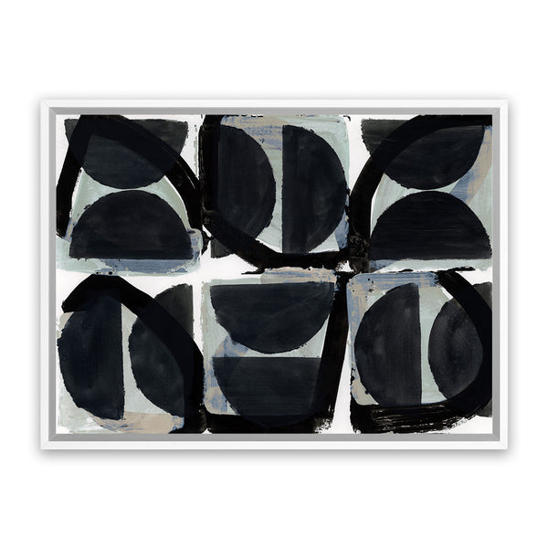 Shop Dancing Block Canvas Art Print-Abstract, Black, Horizontal, PC, Rectangle, View All-framed wall decor artwork