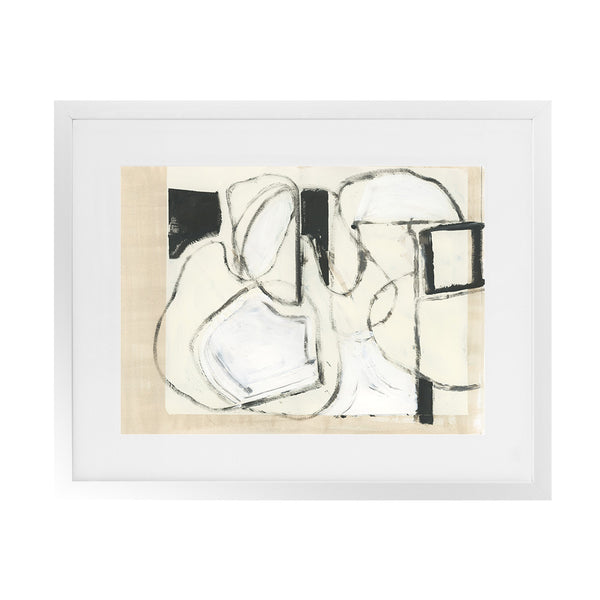 Shop Settling Shapes I Art Print-Abstract, Horizontal, Neutrals, PC, Rectangle, View All-framed painted poster wall decor artwork