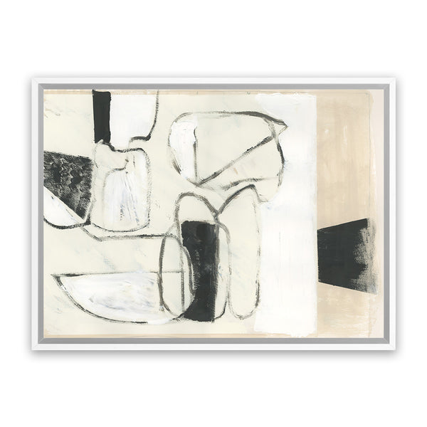 Shop Settling Shapes II Canvas Art Print-Abstract, Horizontal, Neutrals, PC, Rectangle, View All-framed wall decor artwork