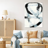 Shop Noir Shapes II Canvas Art Print-Abstract, Black, PC, Portrait, Rectangle, View All, White-framed wall decor artwork