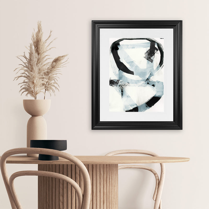Shop Noir Shapes II Art Print-Abstract, Black, PC, Portrait, Rectangle, View All, White-framed painted poster wall decor artwork