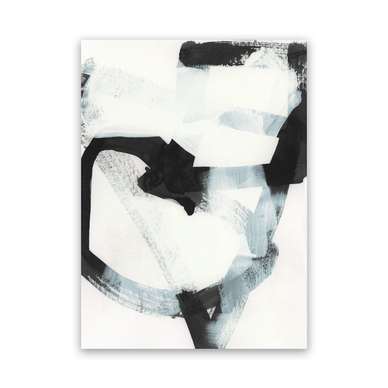 Shop Noir Shapes III Canvas Art Print-Abstract, Black, PC, Portrait, Rectangle, View All, White-framed wall decor artwork