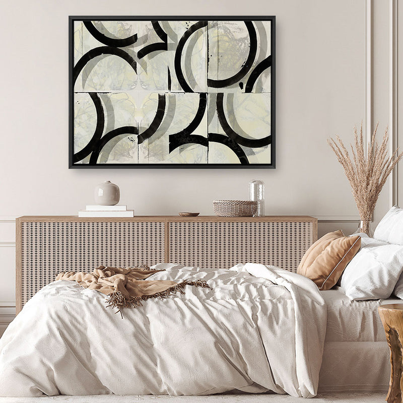Shop Space Time I Canvas Art Print-Abstract, Black, Horizontal, PC, Rectangle, View All-framed wall decor artwork