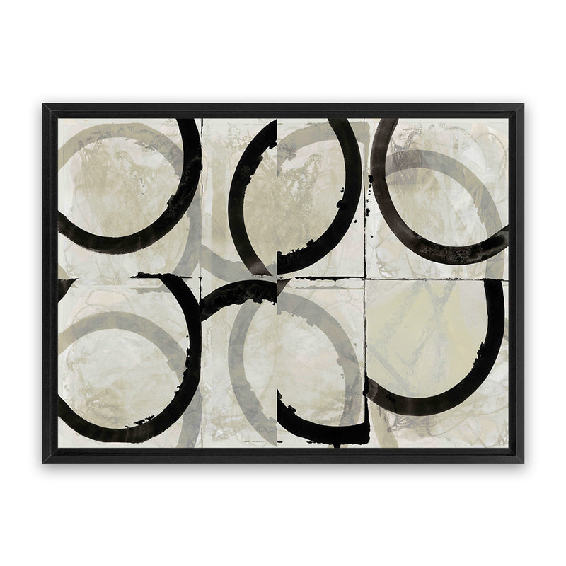 Shop Space Time II Canvas Art Print-Abstract, Black, Horizontal, Neutrals, PC, Rectangle, View All-framed wall decor artwork