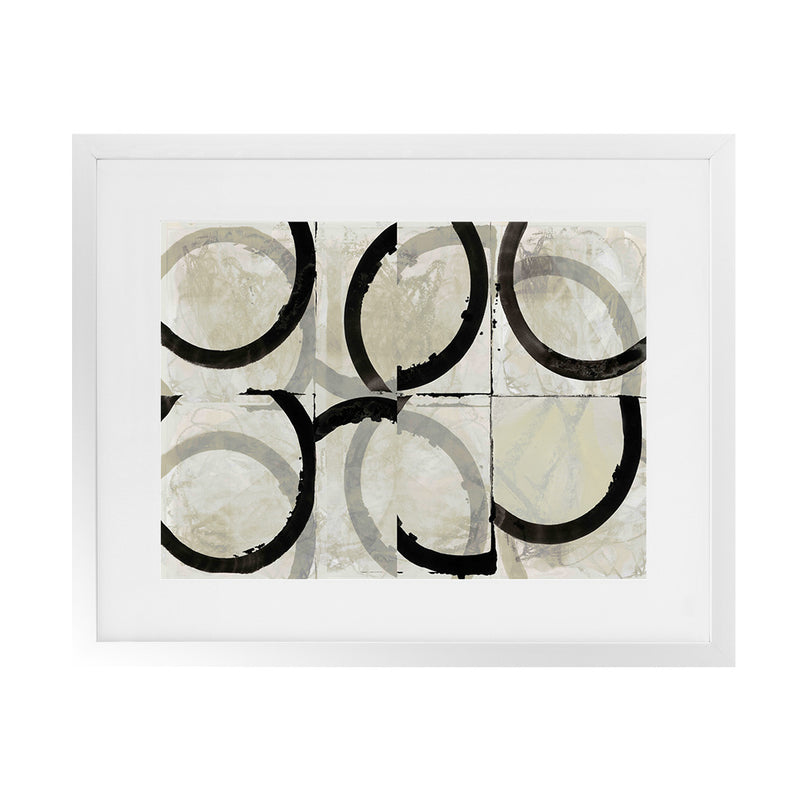 Shop Space Time II Art Print-Abstract, Black, Horizontal, Neutrals, PC, Rectangle, View All-framed painted poster wall decor artwork