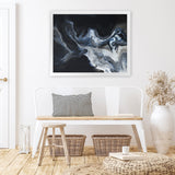 Shop Elemental I Art Print-Abstract, Black, Blue, Horizontal, Landscape, Rectangle, View All-framed painted poster wall decor artwork