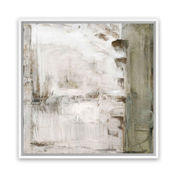 Shop The Boardwalk (Square) Canvas Art Print-Abstract, Green, Neutrals, Square, View All-framed wall decor artwork