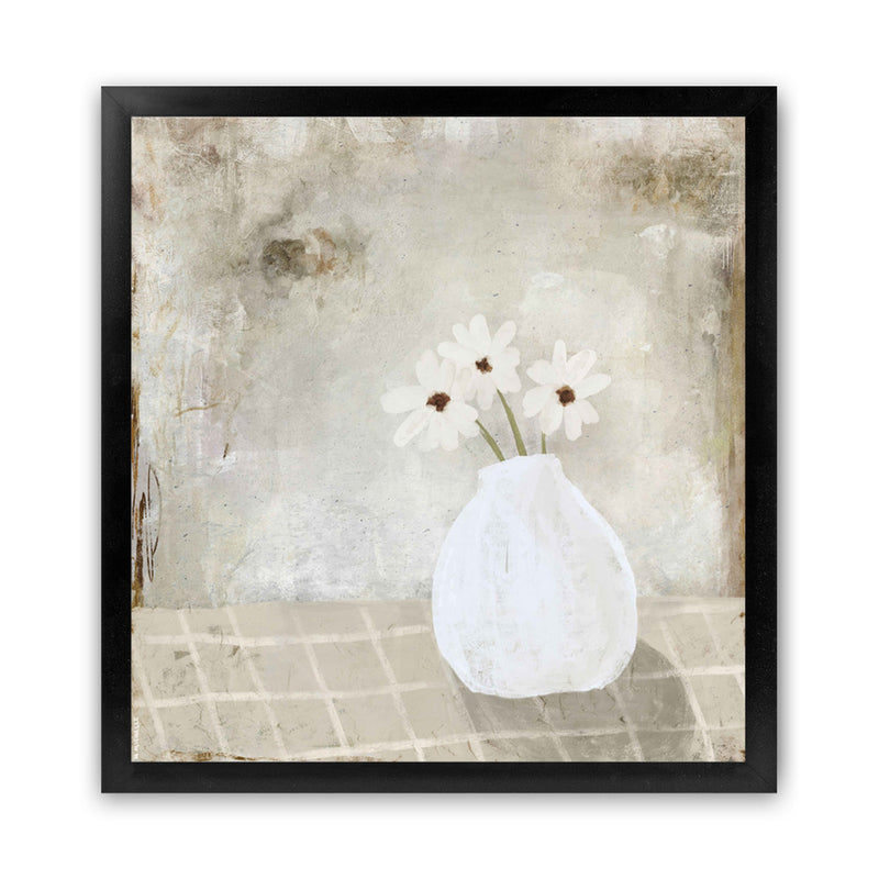 Shop Sweet Blooms (Square) Art Print-Abstract, Florals, Green, Grey, Neutrals, Square, View All-framed painted poster wall decor artwork