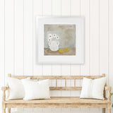 Shop Sweet Lemonade (Square) Art Print-Abstract, Grey, Square, View All, Yellow-framed painted poster wall decor artwork