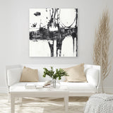 Shop Building Bridges II (Square) Canvas Art Print-Abstract, Black, Square, View All, White-framed wall decor artwork