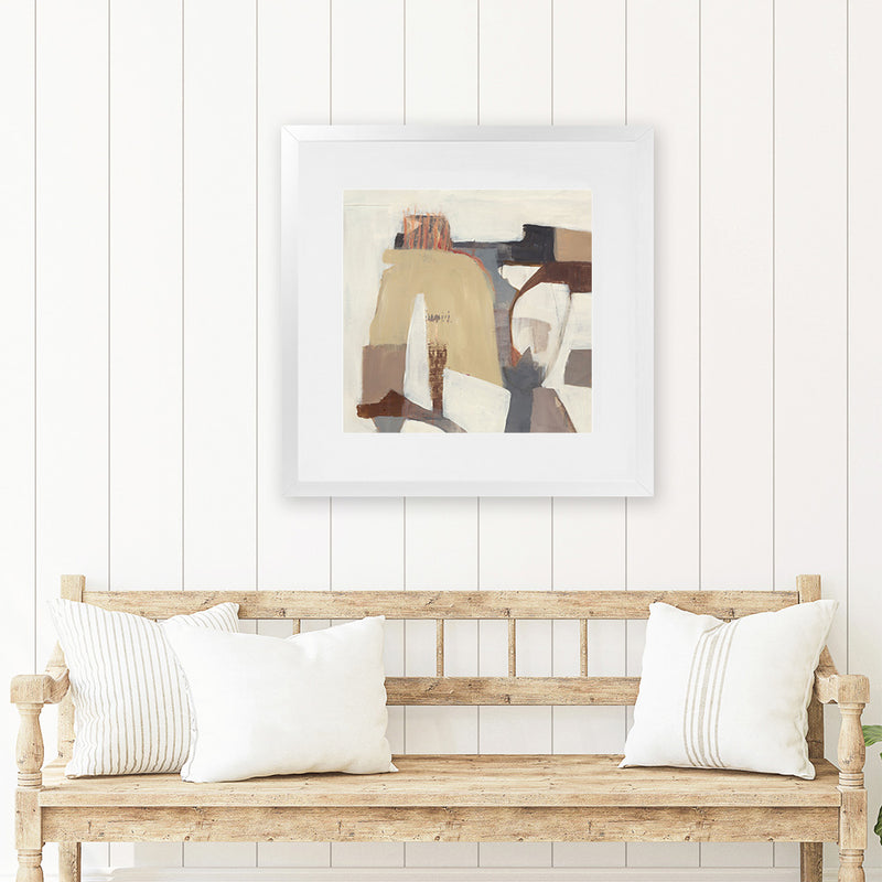 Shop Neutrality V1 (Square) Art Print-Abstract, Brown, Neutrals, Square, View All-framed painted poster wall decor artwork