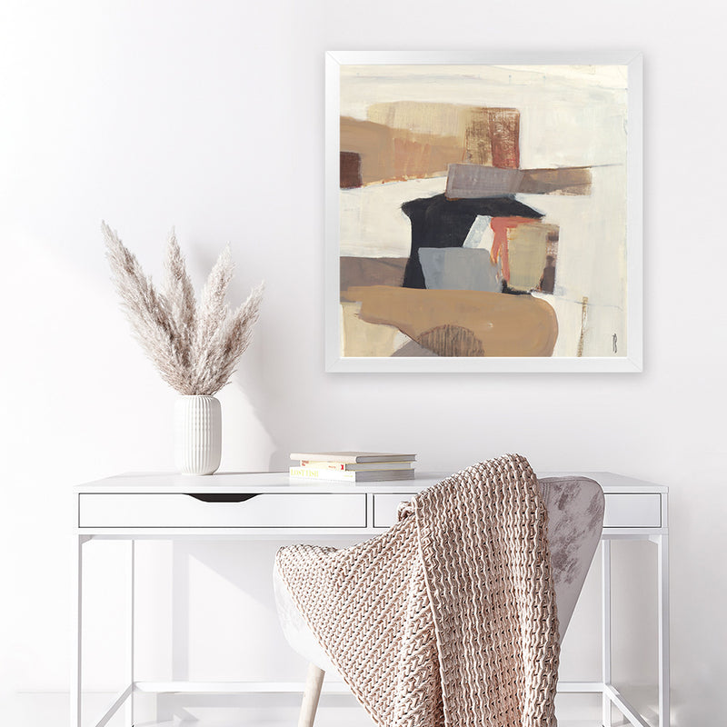 Shop Neutrality V2 (Square) Art Print-Abstract, Brown, Neutrals, Square, View All-framed painted poster wall decor artwork