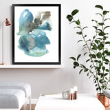 Shop Turquoise Aqua Watercolour I Art Print-Abstract, Blue, Portrait, Rectangle, View All-framed painted poster wall decor artwork