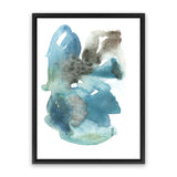 Shop Turquoise Aqua Watercolour I Canvas Art Print-Abstract, Blue, Portrait, Rectangle, View All-framed wall decor artwork