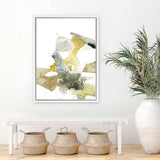 Shop Gold Watecolour I Canvas Art Print-Abstract, Green, Portrait, Rectangle, View All, White-framed wall decor artwork