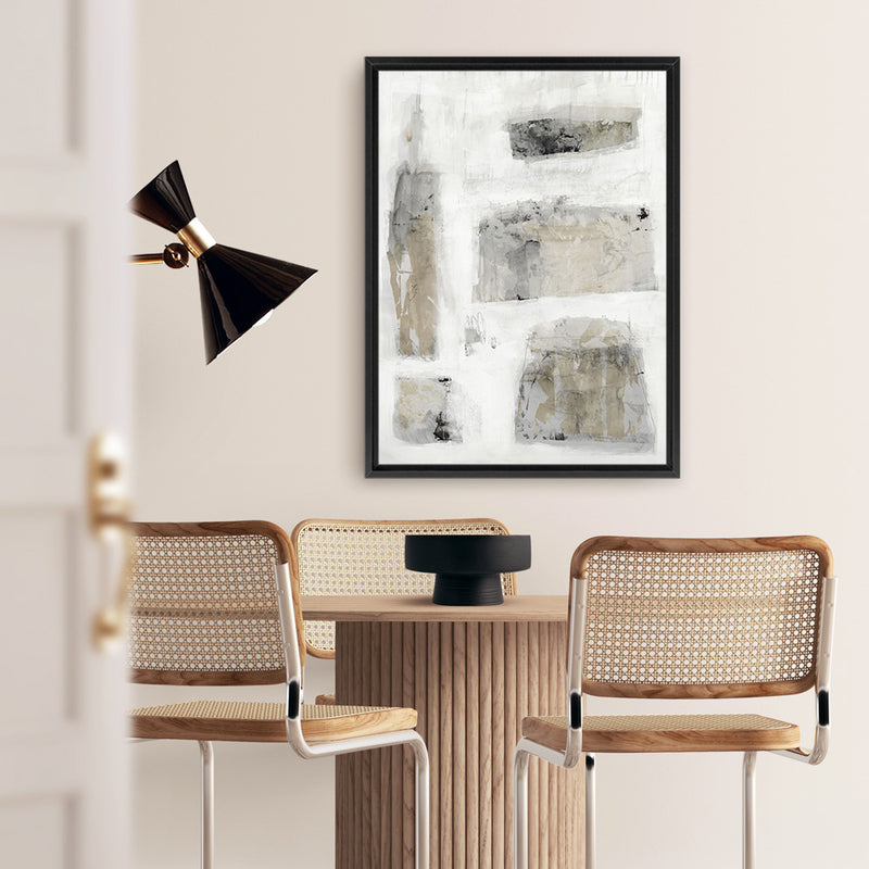 Shop A Simple Love Canvas Art Print-Abstract, Grey, Neutrals, Portrait, Rectangle, View All-framed wall decor artwork