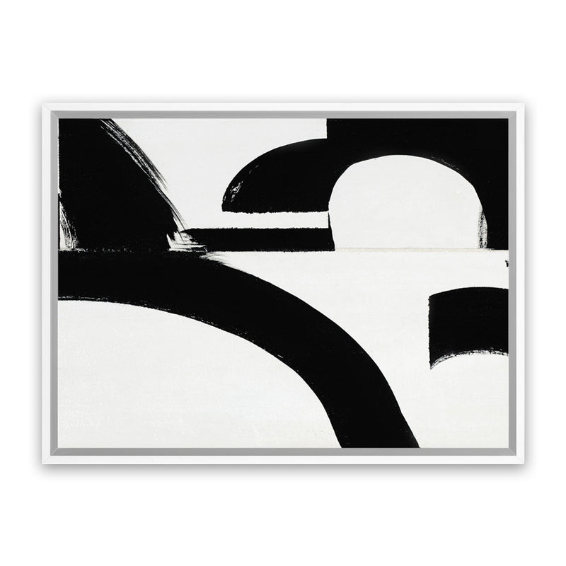 Shop Prosperous Elements III Canvas Art Print-Abstract, Black, Horizontal, Landscape, Rectangle, View All, White-framed wall decor artwork