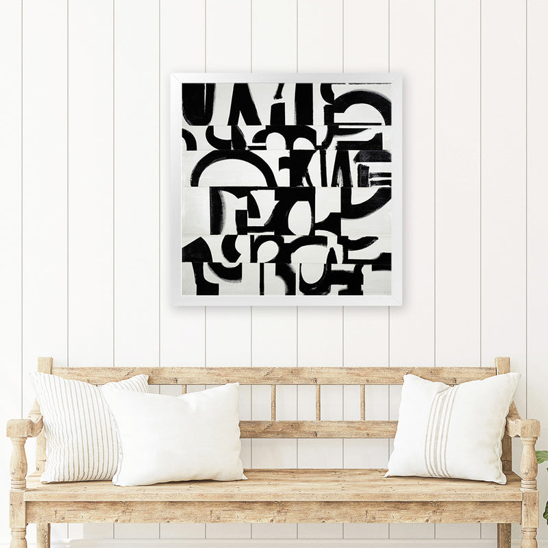 Shop Prosperous Elements (Square) Art Print-Abstract, Black, Square, View All-framed painted poster wall decor artwork