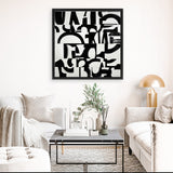 Shop Prosperous Elements (Square) Canvas Art Print-Abstract, Black, Square, View All-framed wall decor artwork