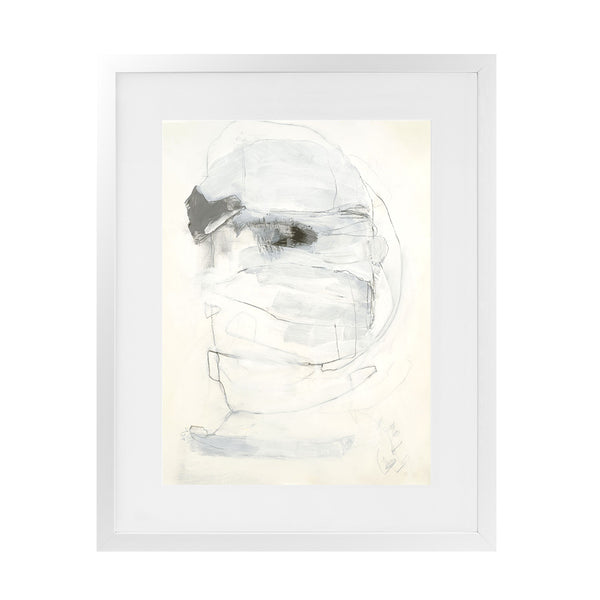 Shop Black & White I Art Print-Abstract, Portrait, Rectangle, View All, White-framed painted poster wall decor artwork