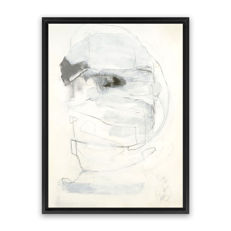 Shop Black & White I Canvas Art Print-Abstract, Portrait, Rectangle, View All, White-framed wall decor artwork