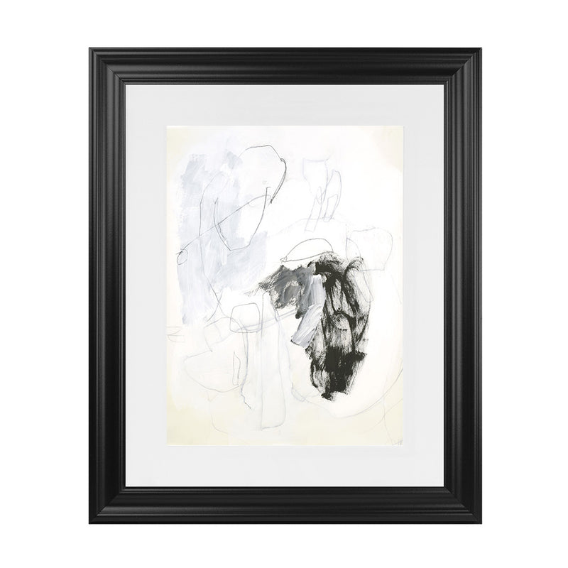 Shop Black & White II Art Print-Abstract, Portrait, Rectangle, View All, White-framed painted poster wall decor artwork