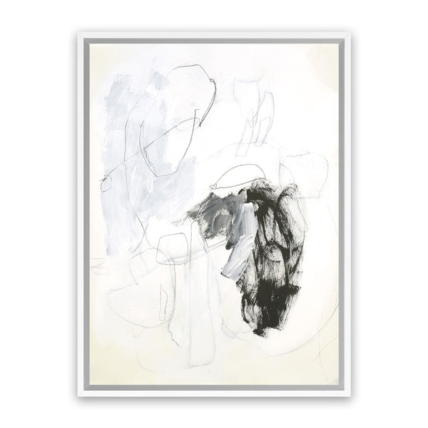 Shop Black & White II Canvas Art Print-Abstract, Portrait, Rectangle, View All, White-framed wall decor artwork