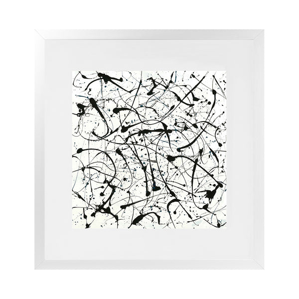 Shop Free For All (Square) Art Print-Abstract, Black, Square, View All, White-framed painted poster wall decor artwork