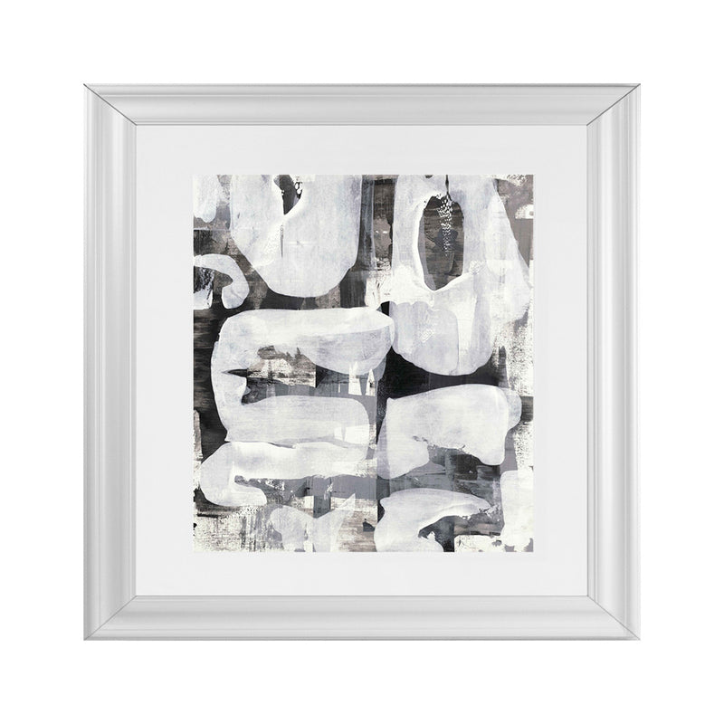 Shop Shadow Noir (Square) Art Print-Abstract, Black, Neutrals, Square, View All, White-framed painted poster wall decor artwork
