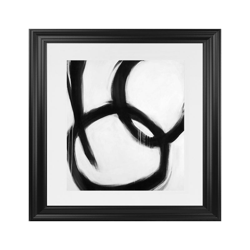 Shop Hoop Dreams V1 (Square) Art Print-Abstract, Black, Square, View All, White-framed painted poster wall decor artwork
