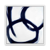Shop Hoop Dreams (Square) Canvas Art Print-Abstract, Blue, Square, View All, White-framed wall decor artwork