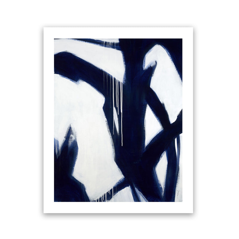 Shop True Blue Art Print-Abstract, Blue, Portrait, Rectangle, View All-framed painted poster wall decor artwork